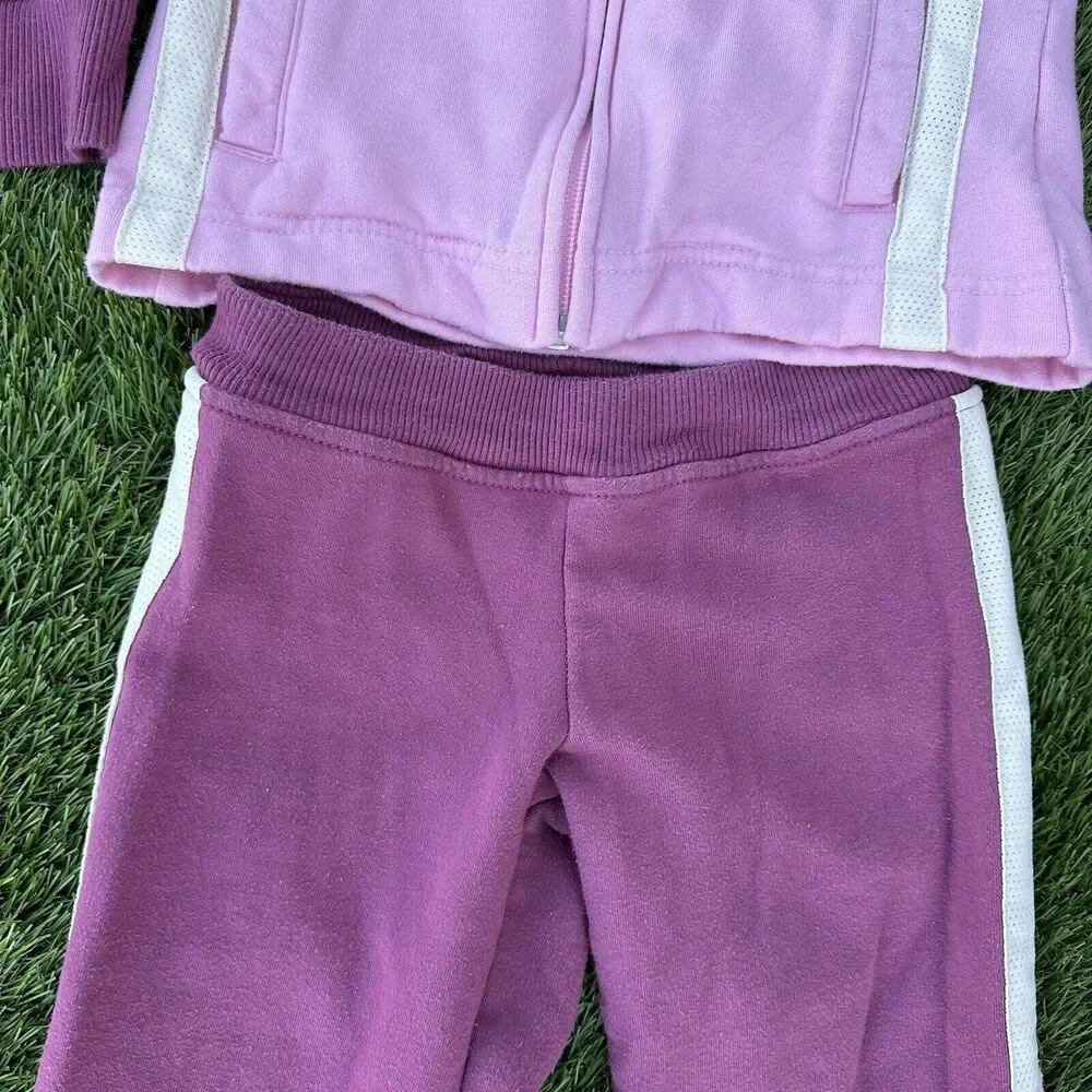 Vtg Y2K Nike Matching Outfit Sweatsuit Girls Size 4T 2 Piece Hoodie Joggers Pink